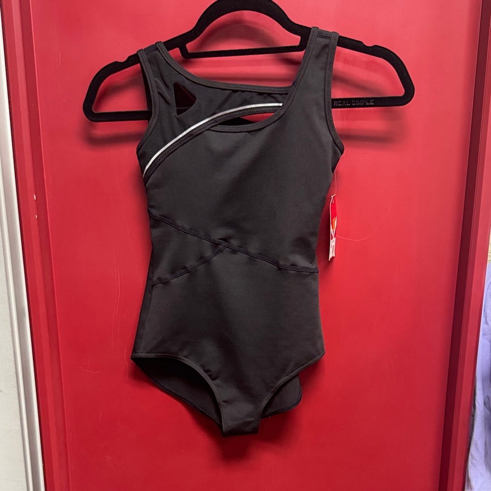 Child black Leotard with Silver Accent